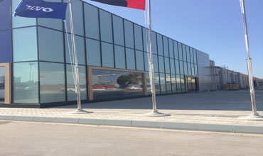 Completed Volvo curtain wall and aluminium cladding
